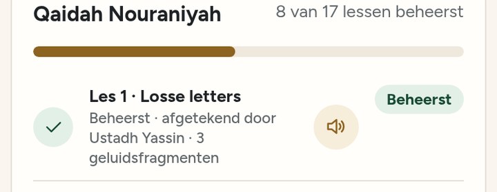 Voortgangsbalk van de leerlijn